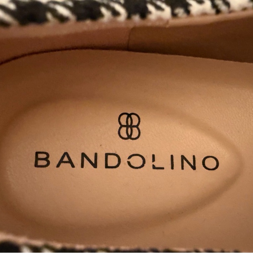 Women’s Bandolino Black and White Houndstooth Slip-On Bow Loafers Sz 7.5 - Picture 9 of 12